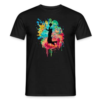 Basketball Spieler beim Dunking - Männer T-Shirt - Schwarz - Vorne - AI Model Male 178 light (178cm)