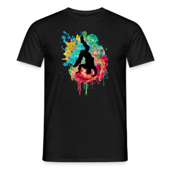 Breakdancer - PopArt Style - T-shirt homme - noir - Devant - AI Model Male 178 light (178cm)