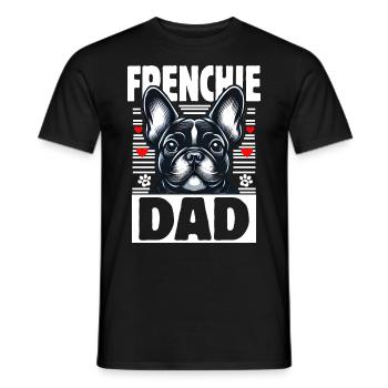 Papa Frenchie - T-shirt homme - noir - Devant - AI Model Male 178 light (178cm)