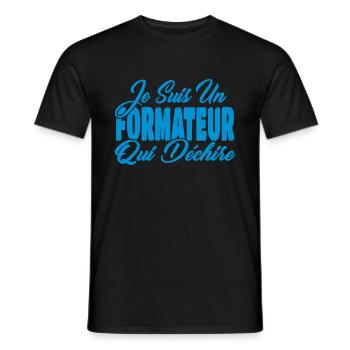 Je suis un formateur qui déchire - T-shirt homme - noir - Devant - AI Model Male 178 light (178cm)