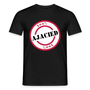 Ajaciet - Männer T-Shirt - Schwarz - Vorne - AI Model Male 178 light (178cm)