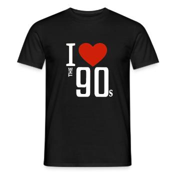 i love the 90s 90er - Männer T-Shirt - Schwarz - Vorne - AI Model Male 178 light (178cm)