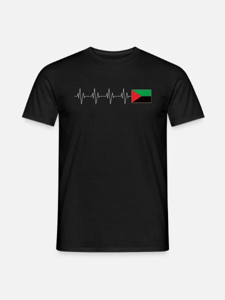 Drapeau Martinique Coeur - T-shirt homme - noir