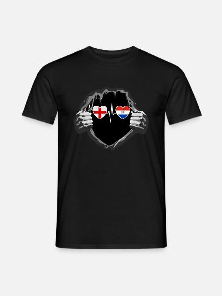 England und Paraguay Paraguayische Fahne Flaggen - Männer T-Shirt - Schwarz