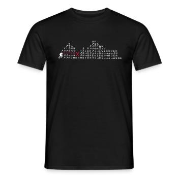 AlpenX_wandern - Männer T-Shirt - Schwarz - Vorne - AI Model Male 178 light (178cm)