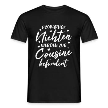 Great nieces are promoted to cousin - Men's T-Shirt - black - Front - AI Model Male 178 light (178cm)