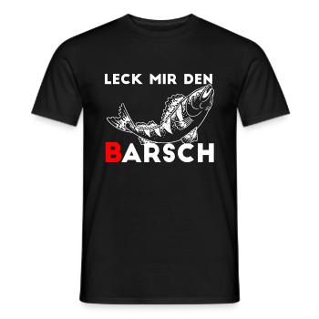 Leck mir den Barsch. - Männer T-Shirt - Schwarz - Vorne - AI Model Male 178 light (178cm)