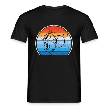 Retro Billard Snooker Pool Billard - Männer T-Shirt - Schwarz - Vorne - AI Model Male 178 light (178cm)