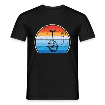 Einrad Retro Einradfahren Zirkus - Männer T-Shirt - Schwarz - Vorne - AI Model Male 178 light (178cm)