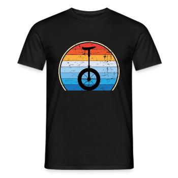 Einrad Retro Einradfahren Zirkus - Männer T-Shirt - Schwarz - Vorne - AI Model Male 178 light (178cm)
