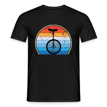 Einrad Retro Einradfahren Zirkus - Männer T-Shirt - Schwarz - Vorne - AI Model Male 178 light (178cm)