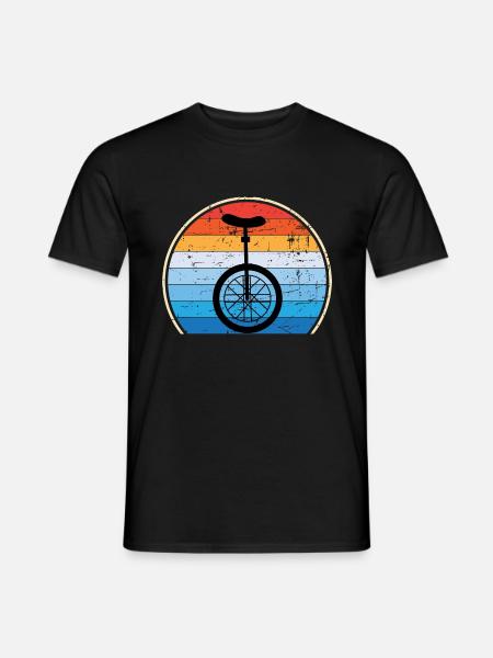Einrad Retro Einradfahren Zirkus - Männer T-Shirt - Schwarz
