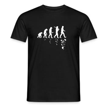 Humain et évolution - T-shirt homme - noir - Devant - AI Model Male 178 light (178cm)