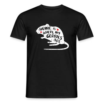 Rennmaus | Süßer Spruch | Wüstenrennmaus - Männer T-Shirt - Schwarz - Vorne - AI Model Male 178 light (178cm)