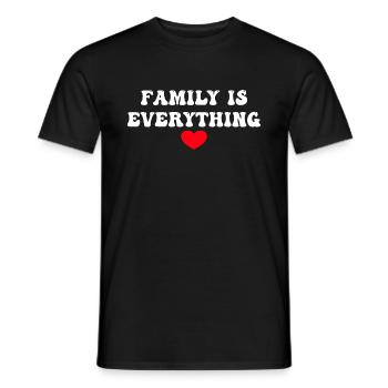 Family is Everything, Familie Herz - Men's T-Shirt - black - Front - AI Model Male 178 light (178cm)