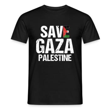 Save Gaza Liberté pour Palestine Palestine - T-shirt homme - noir - Devant - AI Model Male 178 light (178cm)