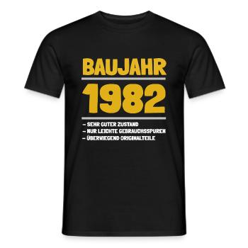 Die Geschenkidee für alle Jahrgang 1982 - Männer T-Shirt - Schwarz - Vorne - AI Model Male 178 light (178cm)