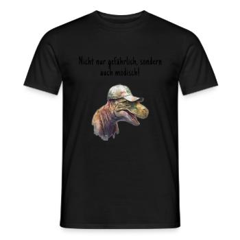 Nicht nur Gefährlich sondern auch modisch! T-Rex - Männer T-Shirt - Schwarz - Vorne - AI Model Male 178 light (178cm)