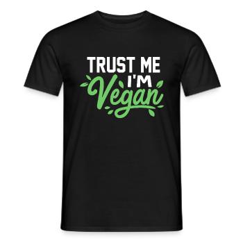 Trust me I'm vegan trust me i'm vegan - Men's T-Shirt - black - Front - AI Model Male 178 light (178cm)