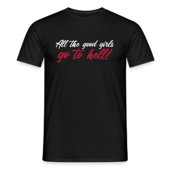 Toutes les bonnes filles vont en enfer Billie en disant une citation - T-shirt homme - noir - Devant - AI Model Male 178 light (178cm)