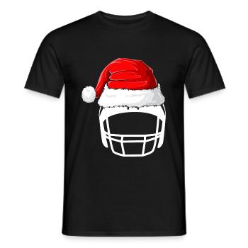 Weihnachts Footballhelm Weihnachten Football - Männer T-Shirt - Schwarz - Vorne - AI Model Male 178 light (178cm)