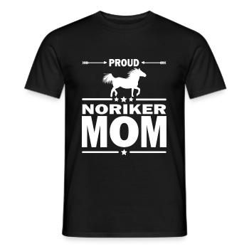 Noriker Pferd Mom Mama Spruch für Reiterin - Männer T-Shirt - Schwarz - Vorne - AI Model Male 178 light (178cm)