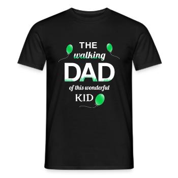 Walking Dad Kid Proud Dad Child - Men's T-Shirt - black - Front - AI Model Male 178 light (178cm)