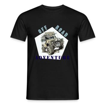 Offroad-Auto Oldtimer alter Retro-Klassiker - Männer T-Shirt - Schwarz - Vorne - AI Model Male 178 light (178cm)