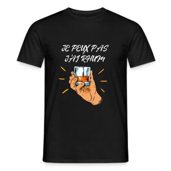 Ich kann nicht rum. - Männer T-Shirt - Schwarz - Vorne - AI Model Male 178 light (178cm)