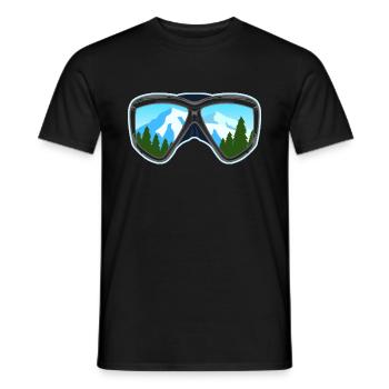 Ski und Snowboard Googles Skier Snowboarder Geschenk - Männer T-Shirt - Schwarz - Vorne - AI Model Male 178 light (178cm)