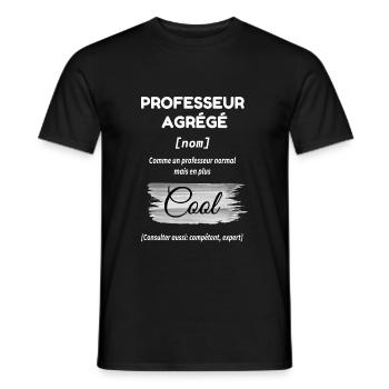 Professeur agrégé cool - T-shirt homme - noir - Devant - AI Model Male 178 light (178cm)