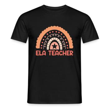 Bohemian Rainbow ELA Teacher English Language Arts - T-shirt homme - noir - Devant - AI Model Male 178 light (178cm)