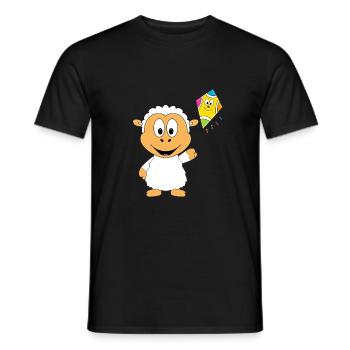 SCHAF - DRACHE - KITE - HERBST - Männer T-Shirt - Schwarz - Vorne - AI Model Male 178 light (178cm)
