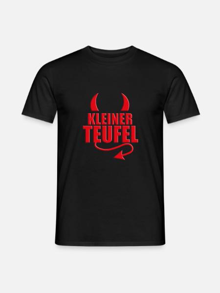 KLEINER TEUFEL - HALLOWEEN - TEUFELSHÖRNER - Männer T-Shirt - Schwarz