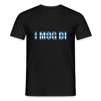 I MOG DI - ICH MAG DICH - LIEBE - LOVE - Männer T-Shirt - Schwarz - Vorne - AI Model Male 178 light (178cm)
