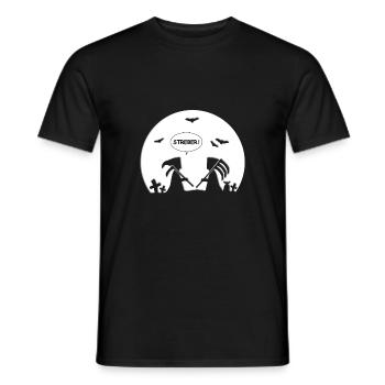 STREBER - SENSENMANN - REAPER - MOND - HALLOWEEN - Männer T-Shirt - Schwarz - Vorne - AI Model Male 178 light (178cm)