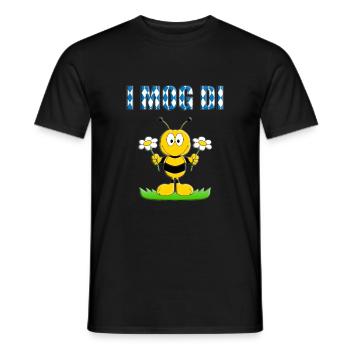I MOG DI - BIENE - BLUMEN - LIEBE - BIENEN - LOVE - Männer T-Shirt - Schwarz - Vorne - AI Model Male 178 light (178cm)