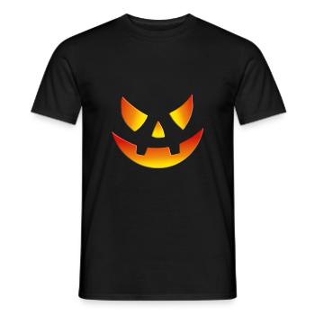 HALLOWEEN - KÜRBIS - GESICHT - KIND - KINDER - Männer T-Shirt - Schwarz - Vorne - AI Model Male 178 light (178cm)