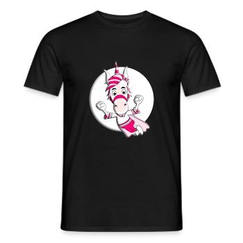 EINHORN - MOND - MONDSCHEIN - SUPERHELD - KINDER - Männer T-Shirt - Schwarz - Vorne - AI Model Male 178 light (178cm)