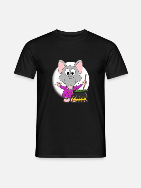 RATTE - KOCH - KOCHEN - HALLOWEEN - MOND - TIER - Männer T-Shirt - Schwarz