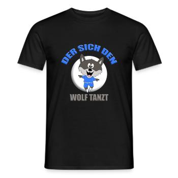 DER SICH DEN WOLF TANZT - TÄNZER - MONDSCHEIN - Männer T-Shirt - Schwarz - Vorne - AI Model Male 178 light (178cm)