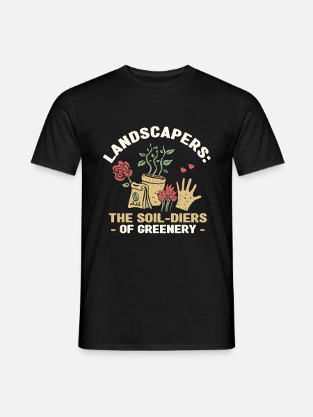 Landschaftsbau - Männer T-Shirt - Schwarz