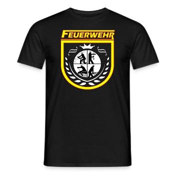 fire Department - Men's T-Shirt - black - Front - AI Model Male 178 light (178cm)