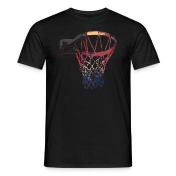 Basketball, basketball team, basketball player - Men's T-Shirt - black - Front - AI Model Male 178 light (178cm)