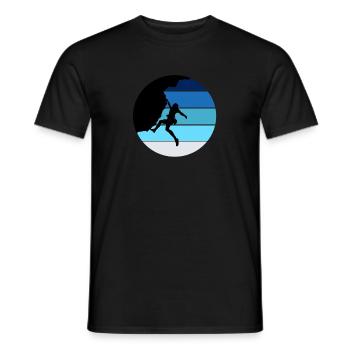Climbing, gift - Men's T-Shirt - black - Front - AI Model Male 178 light (178cm)