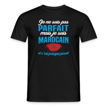 ich bin marokkanisches Marokkanisches Geschenk Marokko - Männer T-Shirt - Schwarz - Vorne - AI Model Male 178 light (178cm)