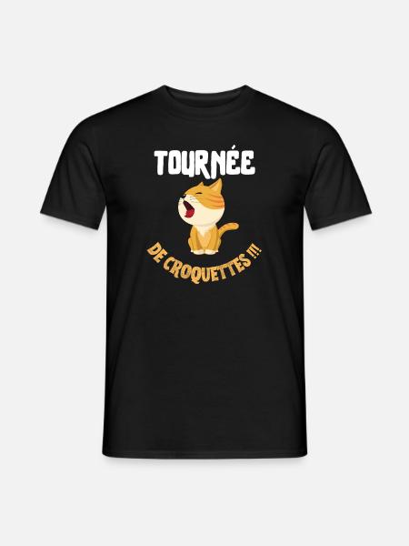 tournée de croquettes - T-shirt homme - noir