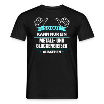 Metall- Glockengießer Design für stolze Handwerker - Männer T-Shirt - Schwarz - Vorne - AI Model Male 178 light (178cm)