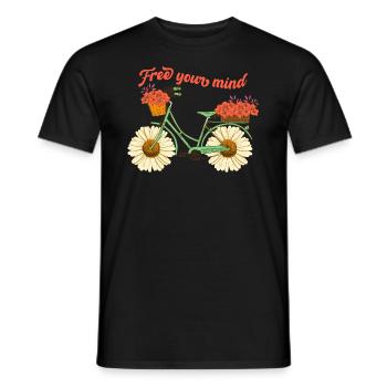 Free your mind - Men's T-Shirt - black - Front - AI Model Male 178 light (178cm)