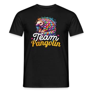 Team Pangolin Conservationist Pangolin Pangolin Fan - Men's T-Shirt - black - Front - AI Model Male 178 light (178cm)